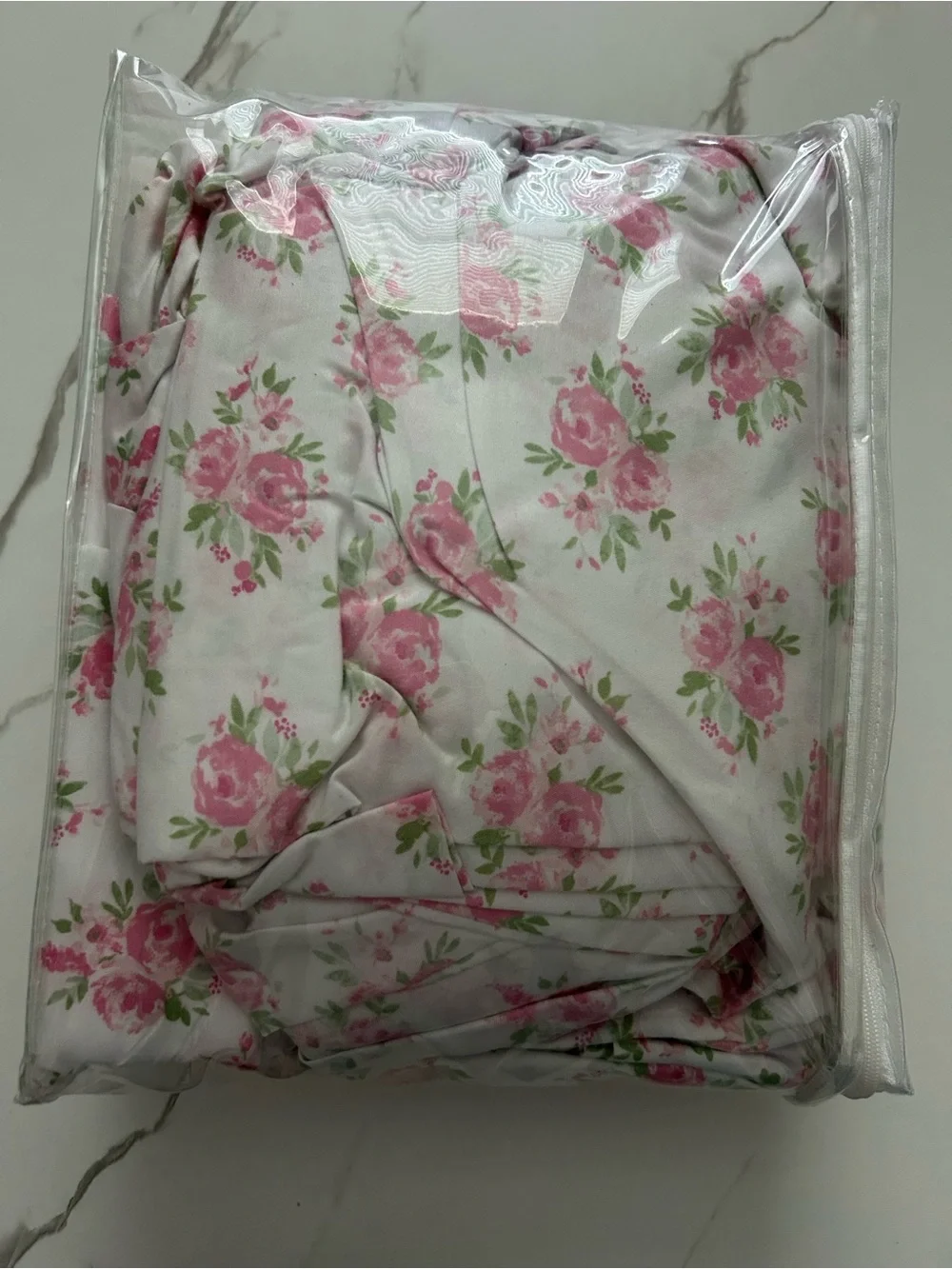 Floral Pink Rose Bedding Set - Classic Floral Print